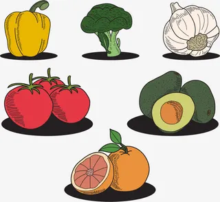 营养蔬菜美食免抠