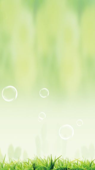 春天绿色清新草地H5海报背景psd下载高清