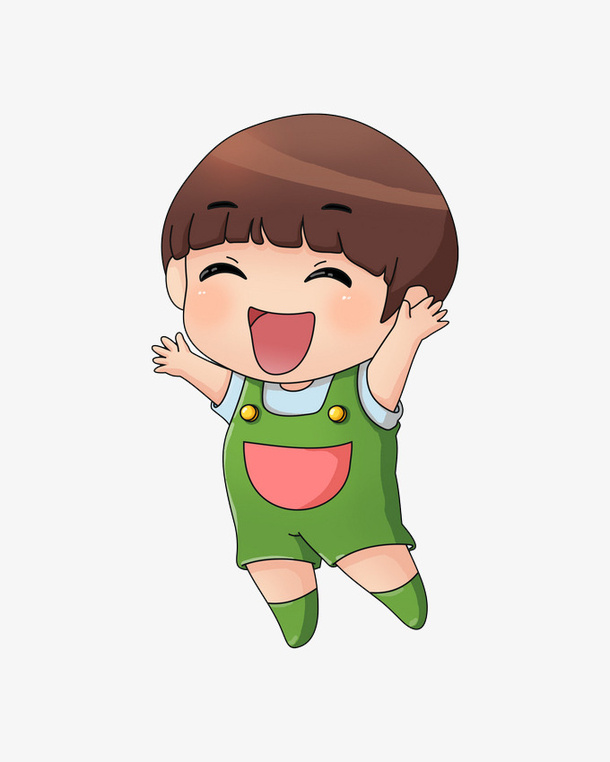 开心的小孩免抠