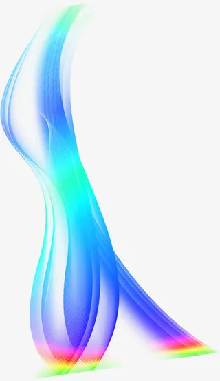 蓝色科技线条西医免抠