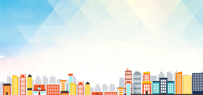 城市楼房几何图形海报背景高清