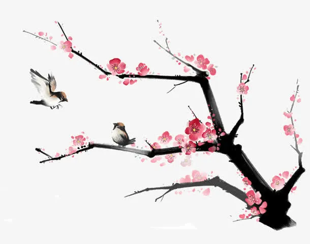 桃花图案免抠