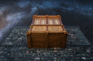 蓝色星空立体窗户免抠