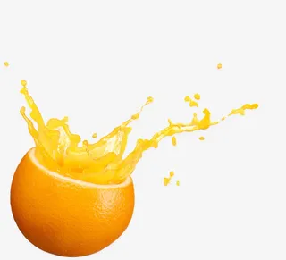 喷溅的橙汁免抠
