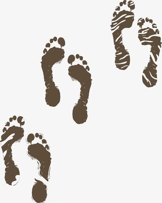 男人脚印免抠