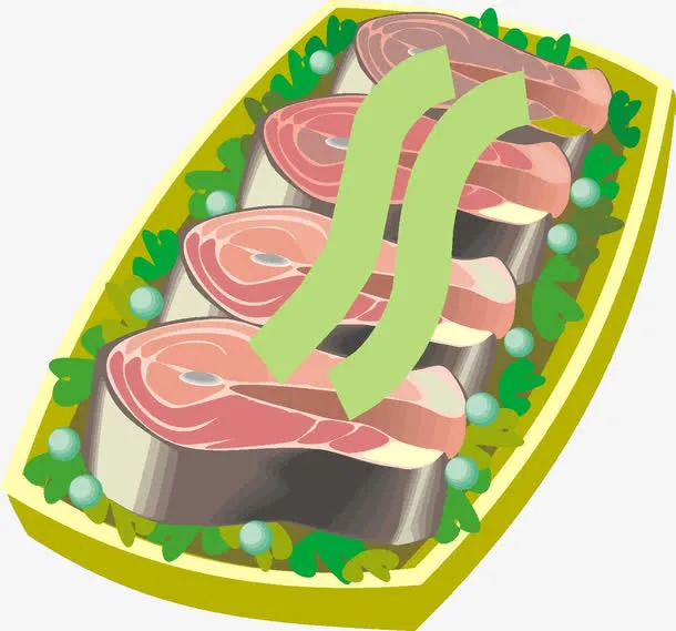 卡通三文鱼食物免抠