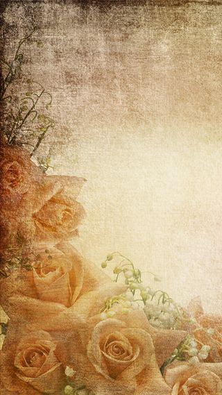老旧玫瑰花边框H5背景素材高清