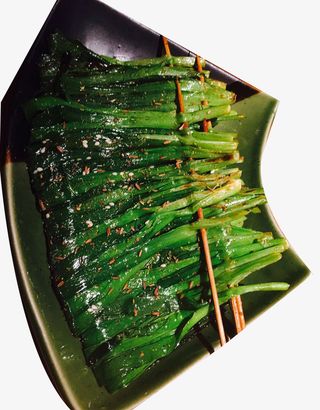 好吃的素食烤韭菜免抠