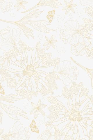 金色花朵叶子底纹免抠