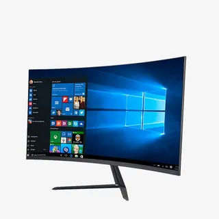 黑色曲面显示器免抠