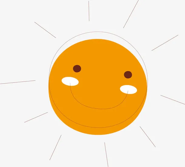创意扁平化太阳素材免抠