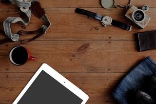 怀旧木桌办公用品免抠