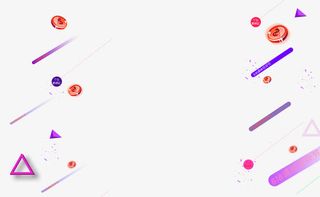 紫色简约线条金币漂浮素材免抠