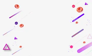 紫色简约线条金币漂浮素材免抠