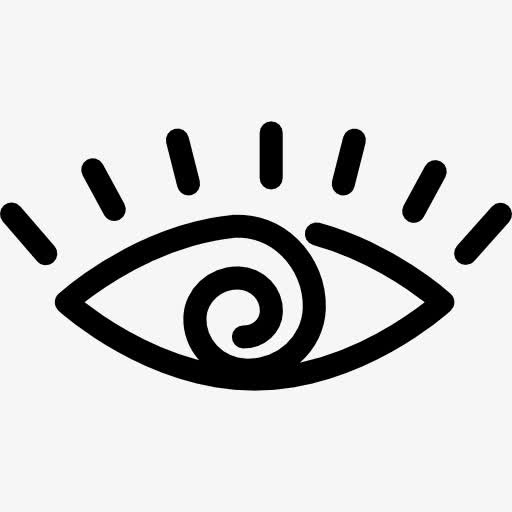 眼睛卡通变种轮廓图标免抠