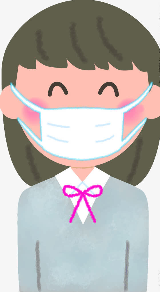 戴口罩的女士免抠