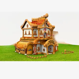 立体卡通房屋免抠