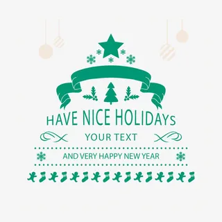 绿色圣诞节背景矢量素材