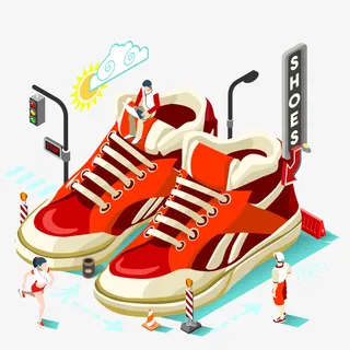 擦鞋智能鞋子下载免抠