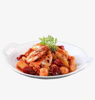 中式海鲜炒菜PNG免抠