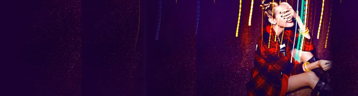 紫色派对舞会美女banner高清