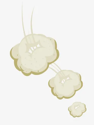 圆圈状烟圈免抠