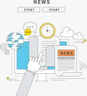 矢量网络线性电子科技免抠