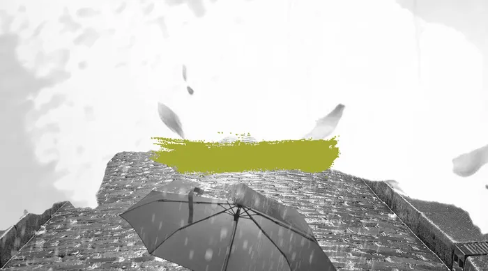 雨天石板路背景素材高清
