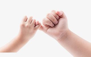 发誓约定拉钩手势装饰矢量图案免抠