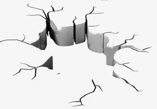 黑色线条地面开裂免抠