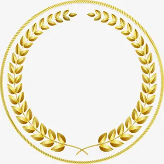 金色圆形边框免抠