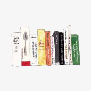 手绘一排各种书籍免抠