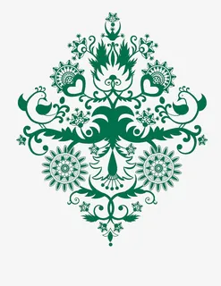 墨绿色花纹底纹免抠