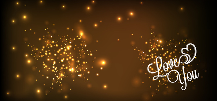 温馨情人节梦幻黑色banner背景高清