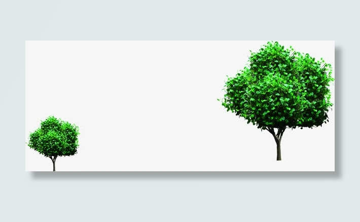 绿色树枝招聘海报免抠