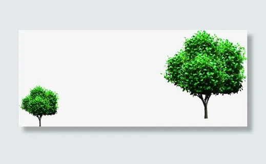 绿色树枝招聘海报免抠