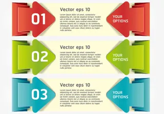 矢量立体箭头图表免抠