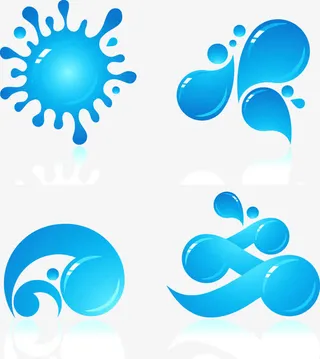 蓝色水滴免抠