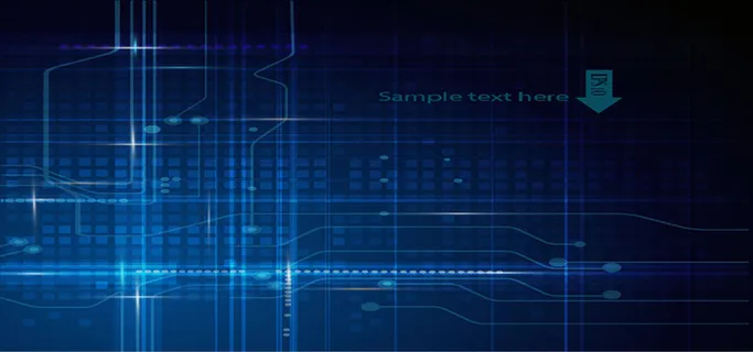 蓝色光芒banner背景高清