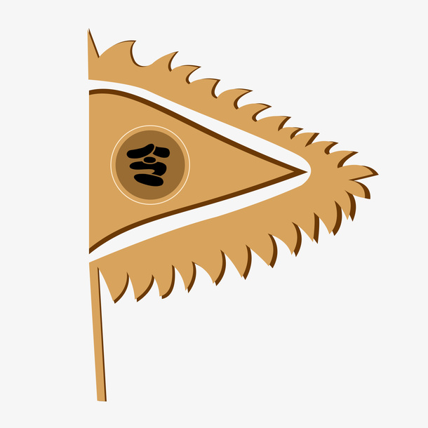 卡通矢量古代军令旗免抠