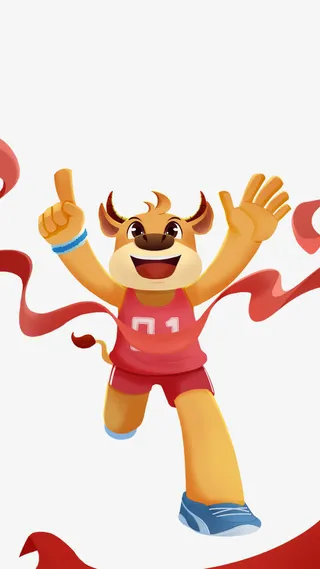 奔跑的小牛免抠