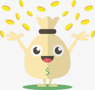 漫天飞舞的金币免抠