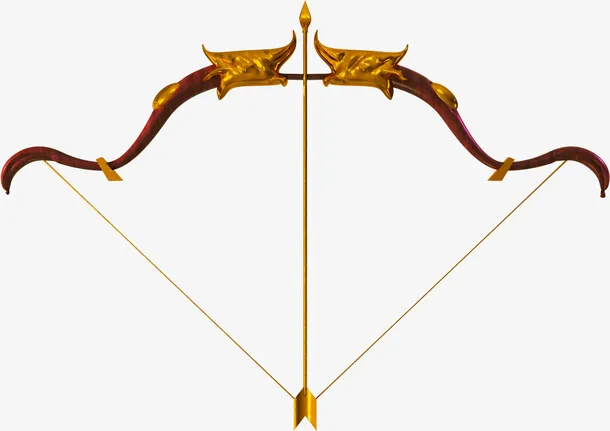 金色的弓箭免扣PNG免抠