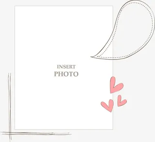 手绘线条边框免抠