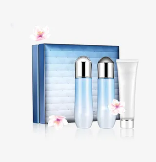 清新水珠化妆品海报背景