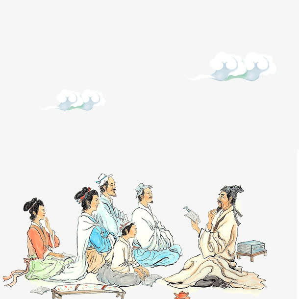 古人学习素材免抠