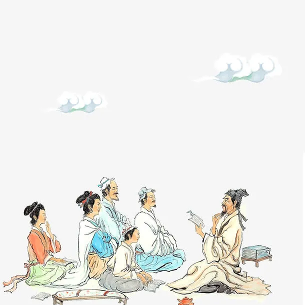 古人学习素材免抠