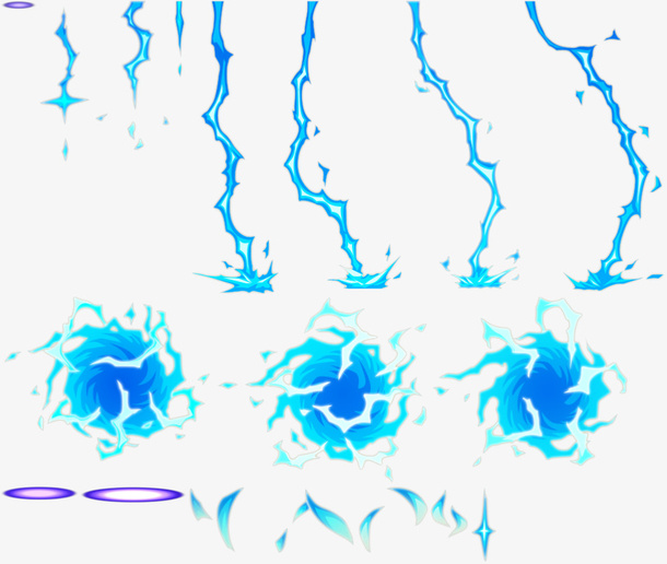 雷电攻击特效免抠