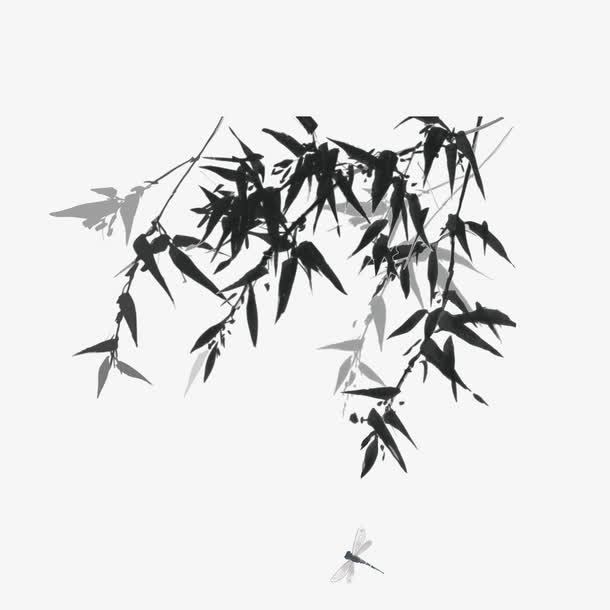 水墨竹子免抠