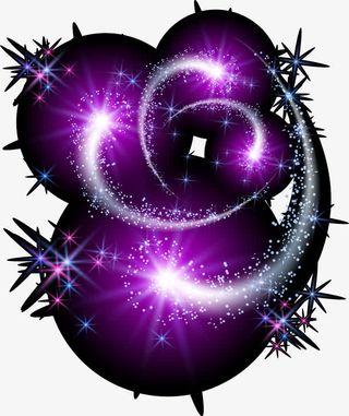 紫色星光炫彩免抠